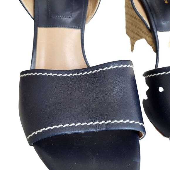 Michael Kors Collection Priya Sandals Blue Leather Size 39 - Picture 9 of 12